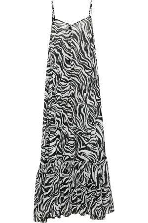ROTATE X Reina Olga zebra-print maxi dress