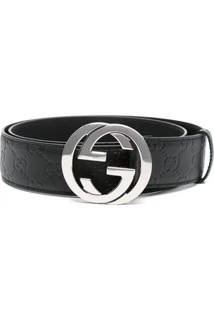 Gucci G buckle leather belt