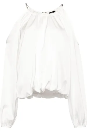 tout a coup Draped cold-shoulder blouse