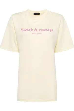 tout a coup Logo-print crew-neck T-shirt