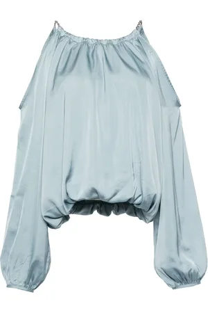 tout a coup Draped cold-shoulder blouse