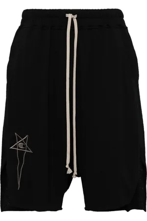 Rick Owens Embroidered logo drawstring shorts