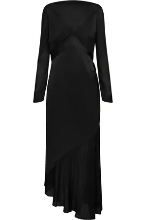 RACHEL GILBERT Venus satin-finish asymmetric dress