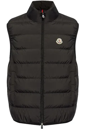 Moncler Mock neck logo patch down gilet