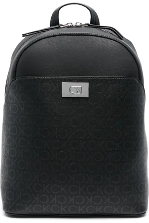 Calvin Klein Monogram-pattern zipped backpack