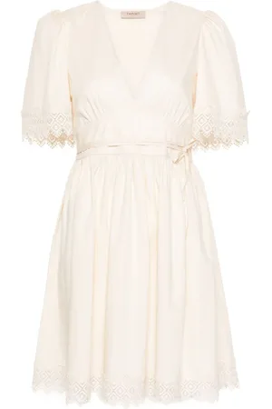 Twin-Set Lace-trim mini dress