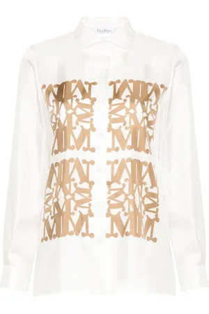 Max Mara Logo-print silk shirt