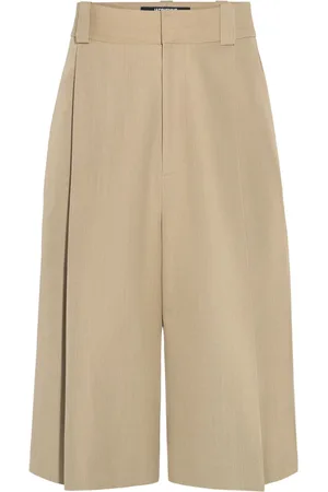 Jacquemus Le Short Ravello pleated stretch-cotton shorts