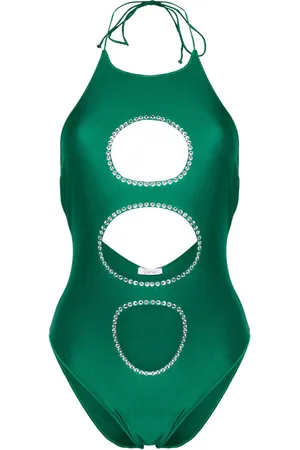 Oseree Gem-embellished cut-out swimsuit