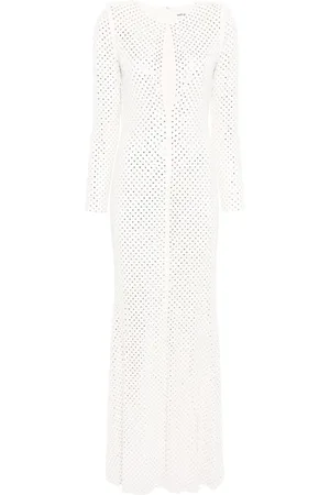 Self-Portrait Rhinestone-embellished maxi dress