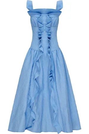RACHEL GILBERT Sana ruffle-detail flared dress