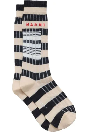 Marni Intarsia-knit logo socks