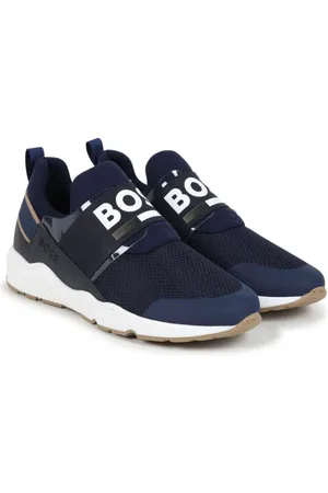 HUGO BOSS Logo-strap mesh sneakers