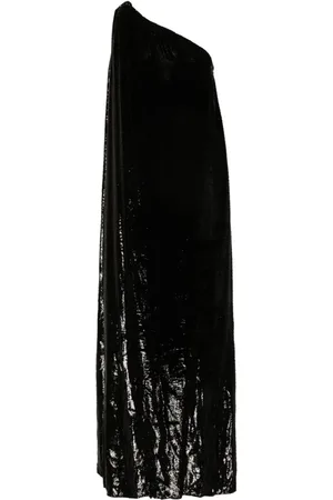 Tom Ford One-shoulder lamé-effect dress