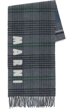 Marni Intarsia-knit logo scarf