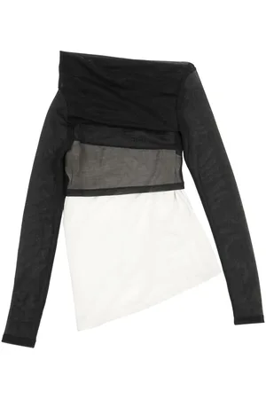 Maison Margiela Semi-sheer asymmetric top
