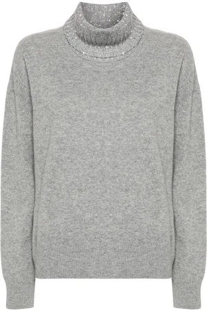 Fabiana Filippi Sequined-high neck jumper