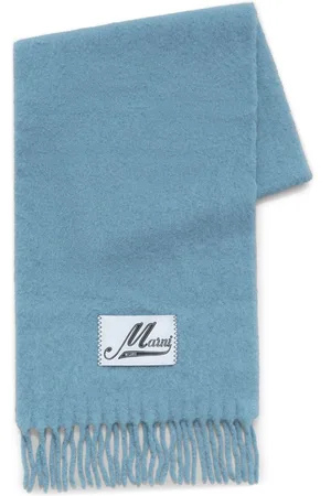 Marni Logo-patch alpaca wool-blend scarf