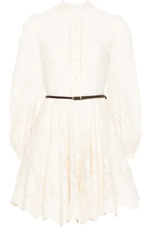 ZIMMERMANN Ottie floral-embroidered mini dress