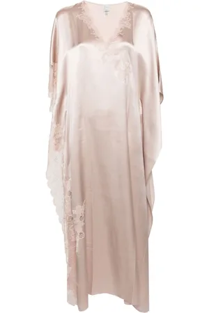 CARINE GILSON Calais-Caudry lace-trim kaftan