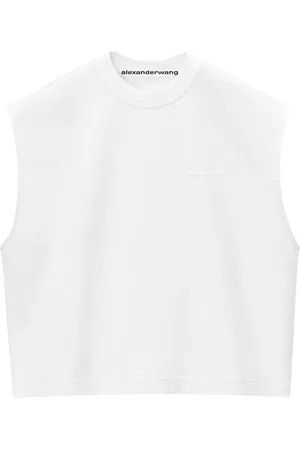Alexander Wang Logo-embossed cotton tank top