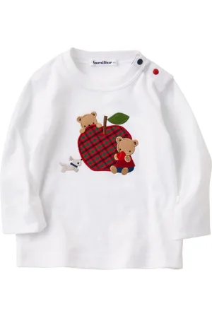 Familiar Appliqué-detail cotton T-shirt