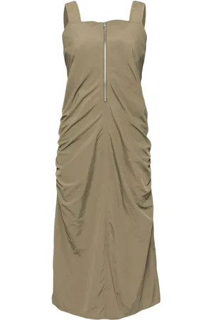 tout a coup Zip fastening draped dress