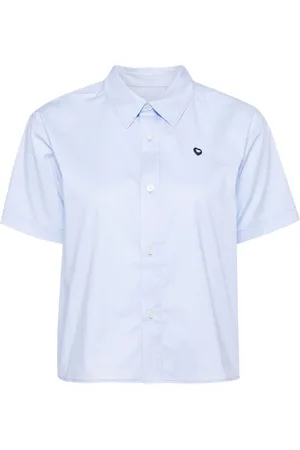 Chocoolate Logo-embroidered poplin shirt