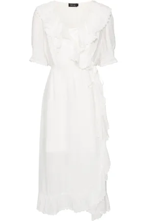 tout a coup Ruffle lace-up dress