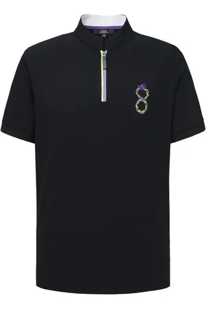 SHANGHAI TANG 8 Shape short-sleeved polo shirt