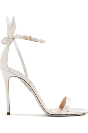 Aquazzura Bow Tie 105mm leather sandals