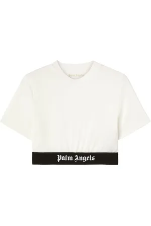 Palm Angels Logo-underband cotton crop top