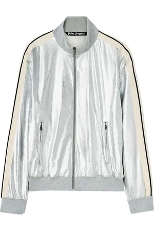Palm Angels Metallic-finish leather jacket