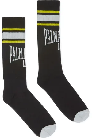 Palm Angels College intarsia knit-logo socks