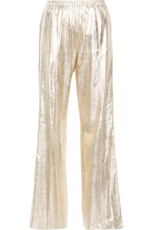 Palm Angels Side-stripe leather track pants