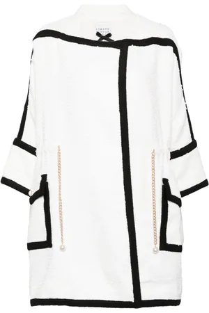 Edward Achour Paris Contrasting-trim square-neck coat