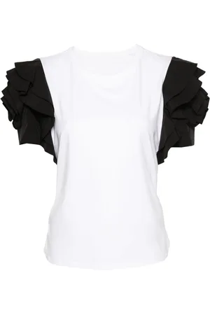 Edward Achour Paris Contrasting-sleeve colourblock T-shirt
