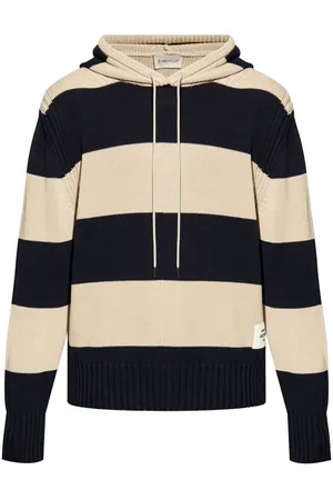 Moncler Striped knit cotton hoodie