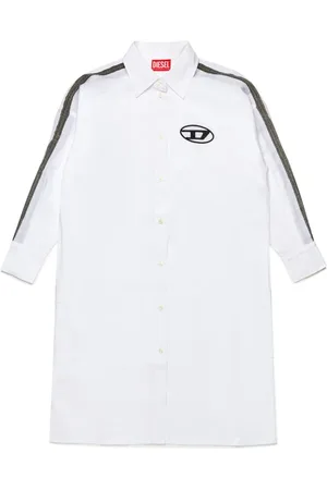 Diesel Oval D-embroidered shirtdress