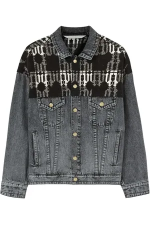 Palm Angels Monogram-jacquard denim jacket