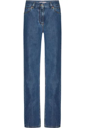 VALENTINO GARAVANI Mid-rise straight leg cotton jeans