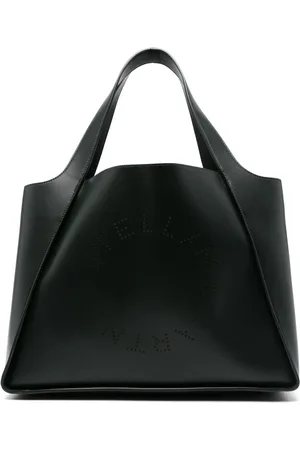 Stella McCartney Logo-perforated leather shoulder bag