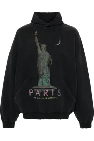 Balenciaga Paris Liberty distressed hoodie