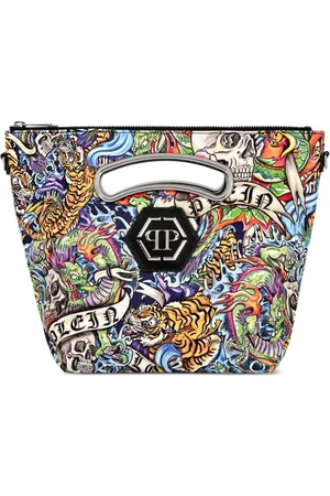 Philipp Plein Medium Tattoo-print tote bag