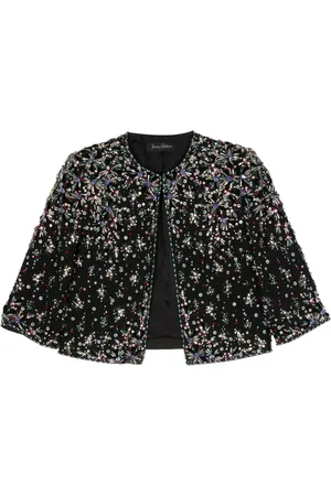 Jenny Packham Vanity bead-embellished cropped jacket