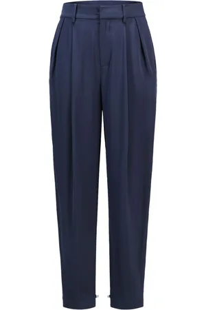 SHANGHAI TANG Tapered-leg silk trousers