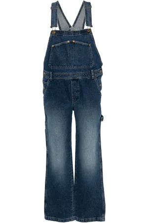 A.P.C. Nelle square-neck denim jumpsuit