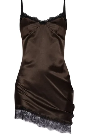 The Attico Asymmetric slip mini dress