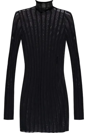 The Attico Semi-sheer roll-neck dress