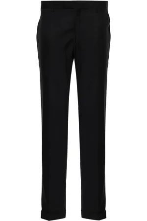 BRIGLIA Mid-rise tailored wool trousers